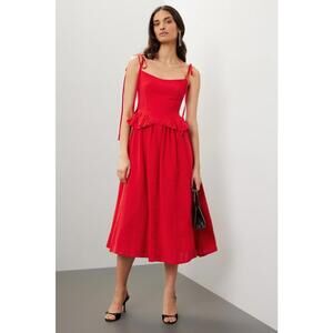 Eliza Faulkner Red Tessa Dress Size S/P